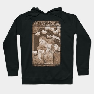 Art Nouveau - Paul Berthon Alphonse Mucha Vintage Fantasy Hoodie